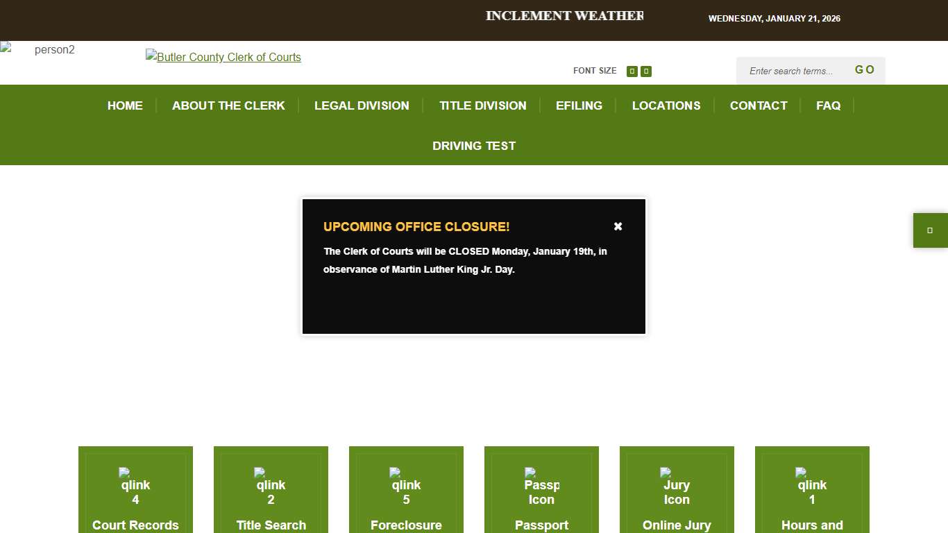 Welcome to Butler County Clerk of Courts