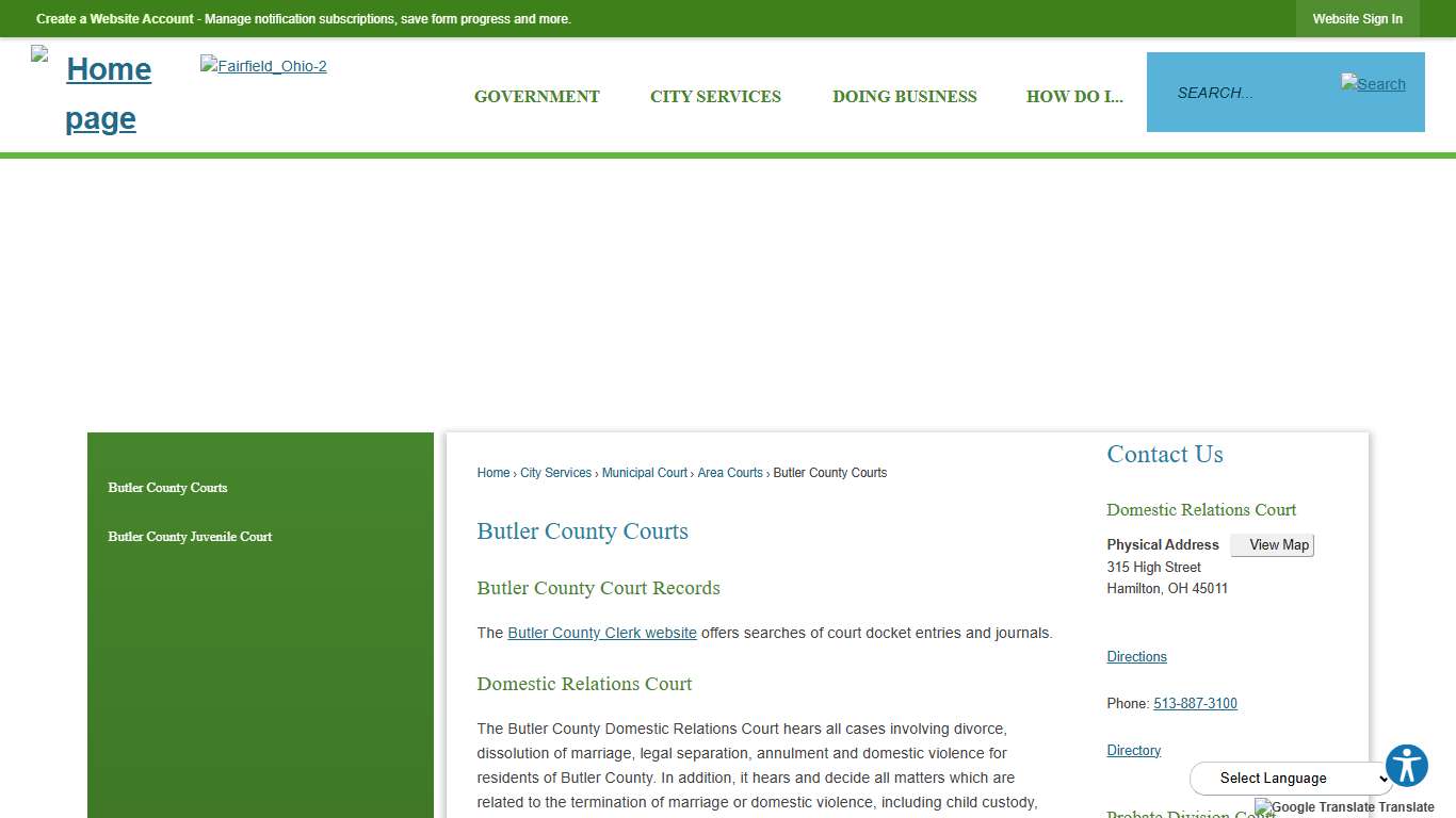 Butler County Courts | Fairfield, OH